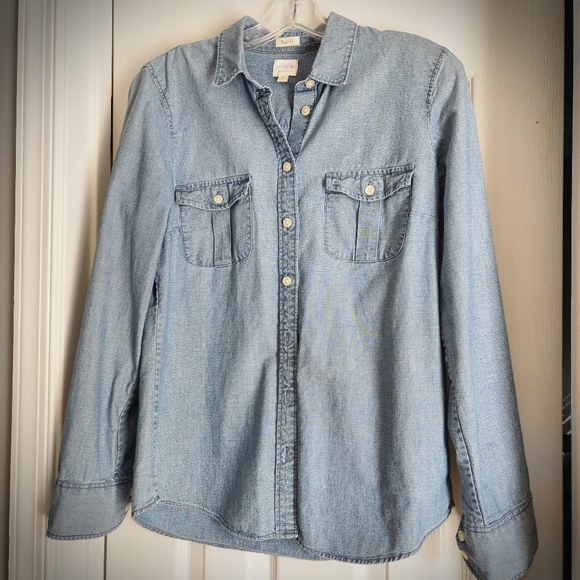 J. Crew Tops - J Crew Women's Denim Shirt, size S, blue